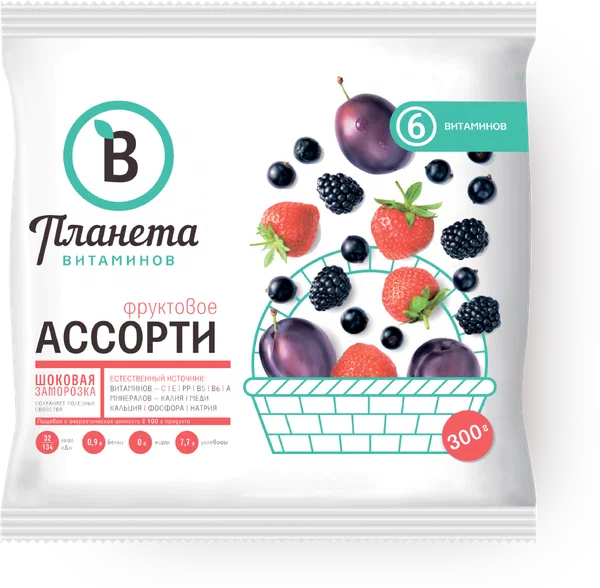 [4-2] Ассорти фруктовое, Планета Витаминов, 300 г, (20)