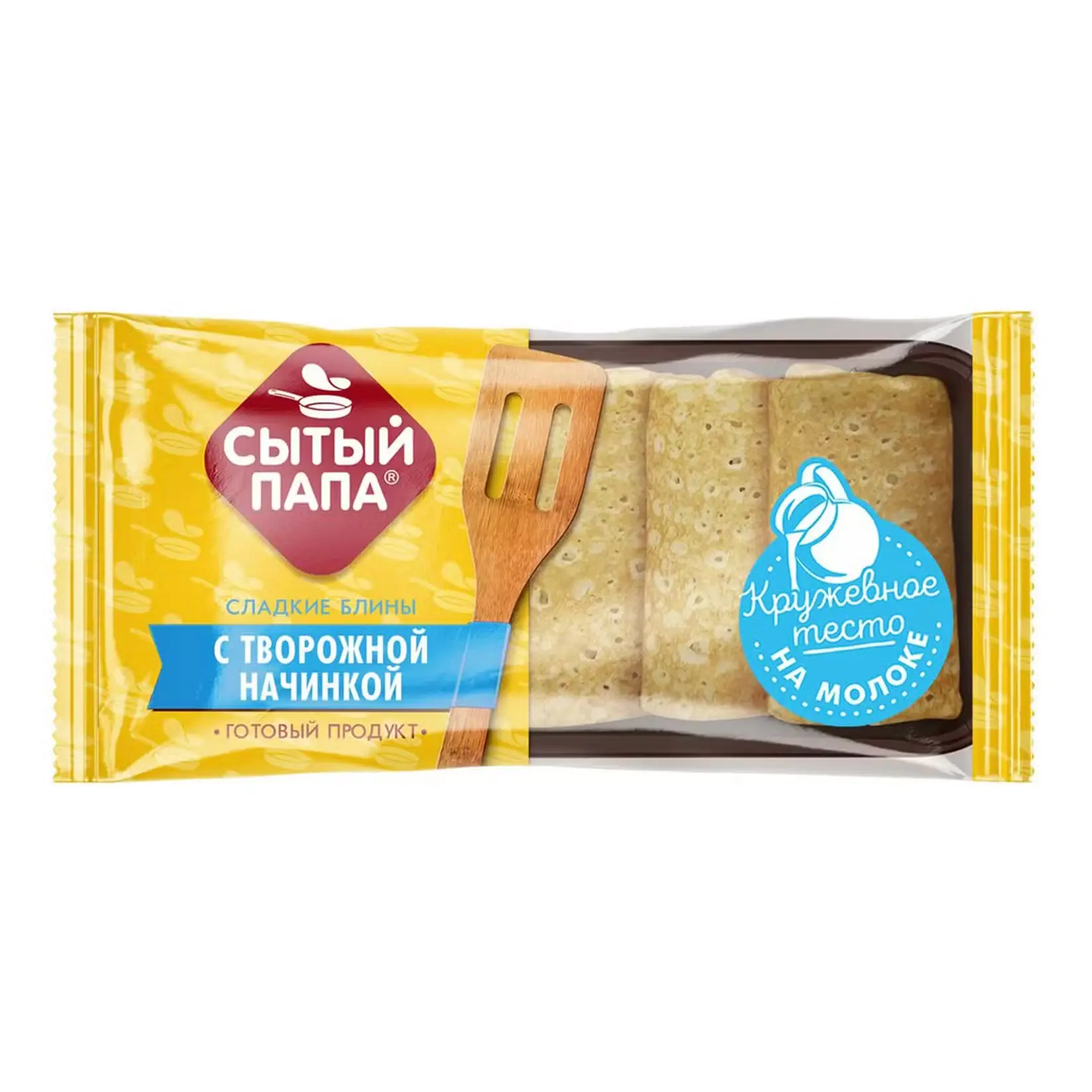 [4-183] Блины, с творогом, Сытый папа, СПЖ, Лина, 280 г, (10)