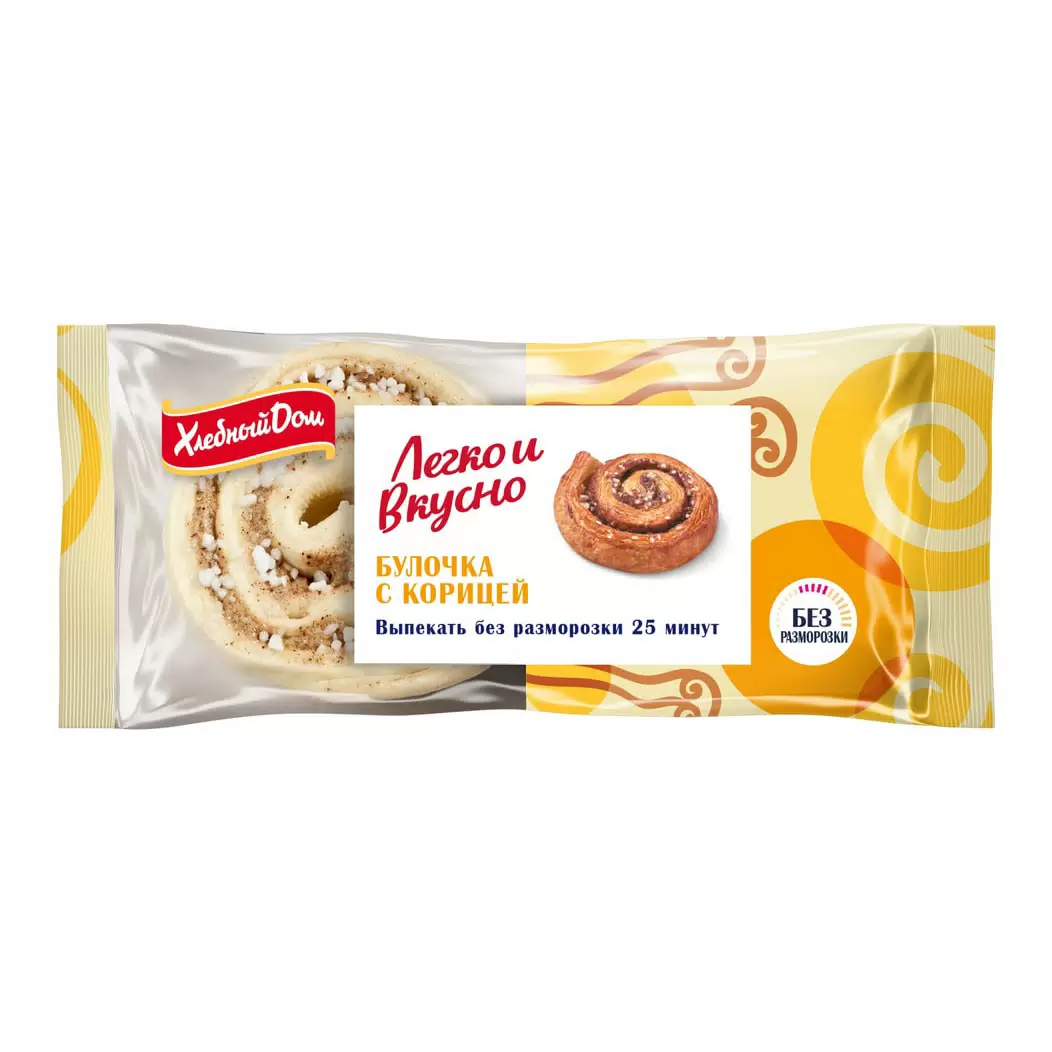 Булочка с корицей, Хлебный дом, 90 г, (56)
