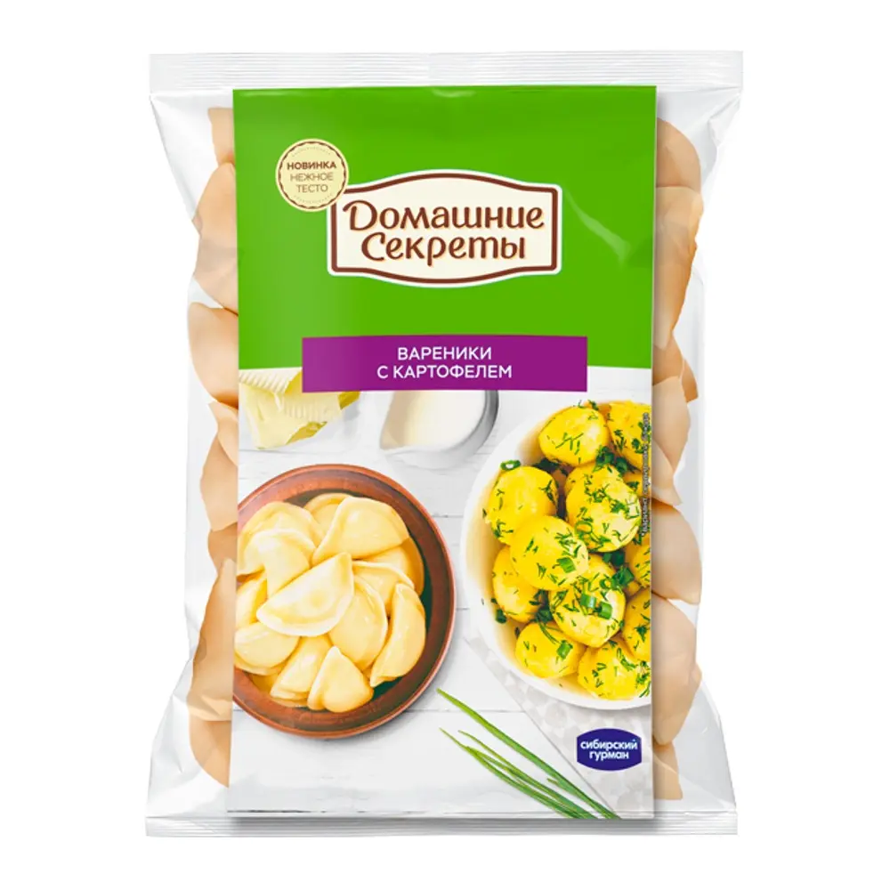 [4-104] Вареники, с картофелем, Сибирский Гурман, 800 г, (8)