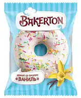 Донат, глазир.Ваниль с аром.ванили, Хлебпром, 58 г, (36ШБ)