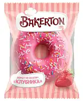 [4-329] Донат, глазир.Клубника со вк.клубн., Хлебпром, 58 г, (36ШБ)