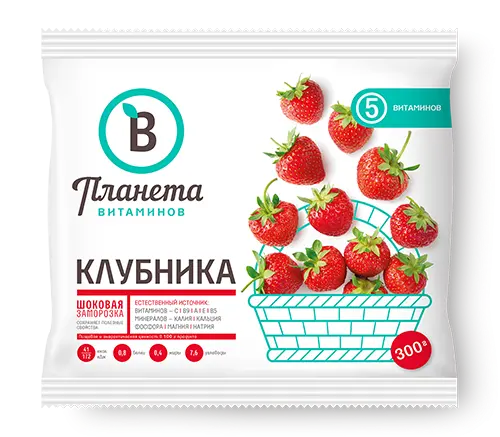 [4-69] Клубника, Планета Витаминов, 300 г, (20)