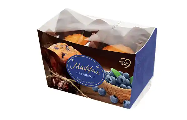 [4-284] Маффин, Черничный, Хлебпром, 160 г, (9)