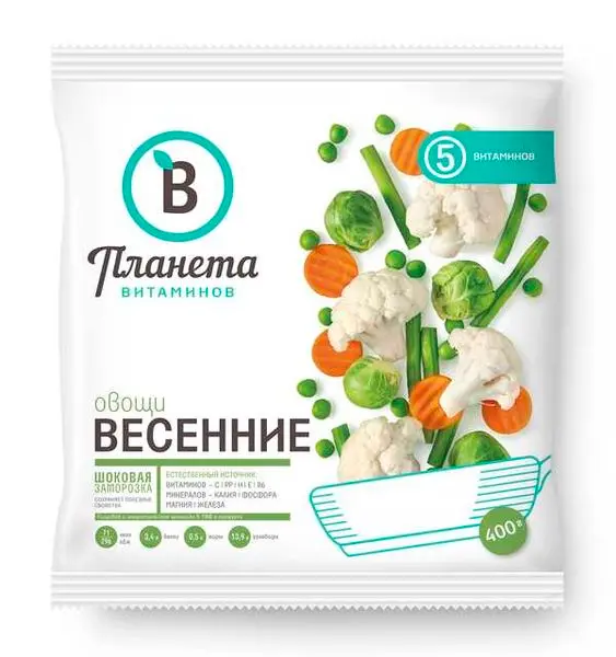 Овощи Весенние, Планета Витаминов, 400 г, (25)