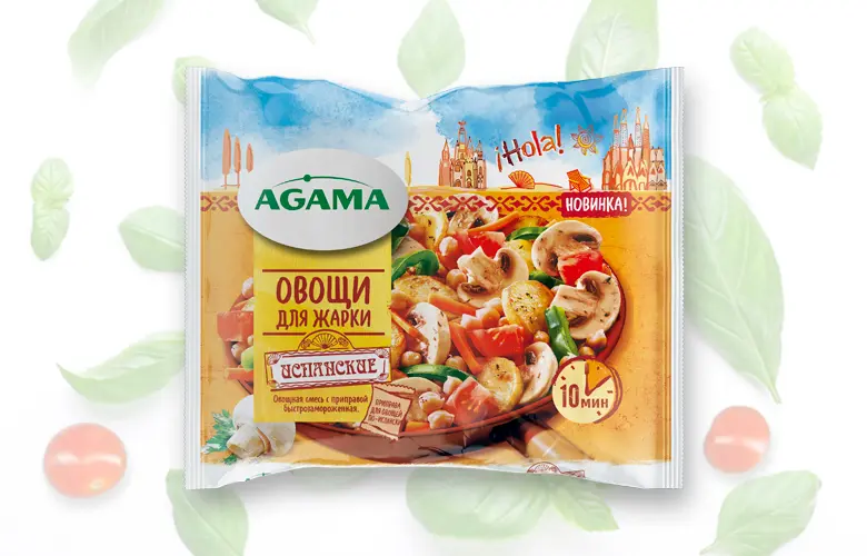 [4-14] Овощи для жарки итальянские, Агама, 400 г, (12)