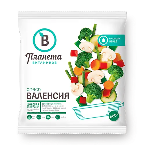 [4-56] Смесь Валенсия с соусом Верде, Планета Витаминов, 400 г, (25)