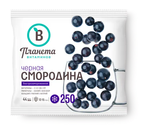 [4-77] Смородина черная, Планета Витаминов, 250 г, (20)