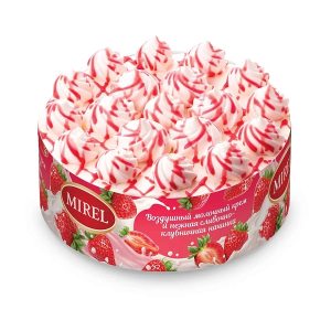 [4-298] Торт, Клубничный милкшейк, Мирэль, Хлебпром, 650 г, (6)