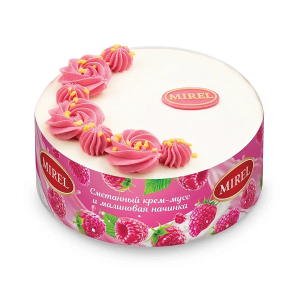 Торт, Малиновый сметанник, Мирэль, Хлебпром, 650 г, (6)