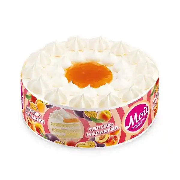 [4-305] Торт, Персик-маракуйя, Мой, Хлебпром, 650 г, (6)