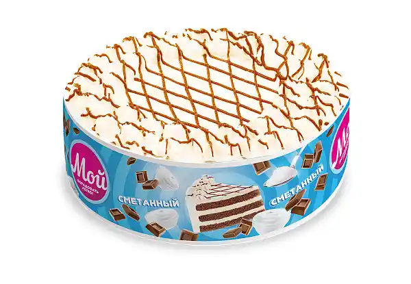 Торт, Сметанный, Мой, Хлебпром, 650 г, (6)