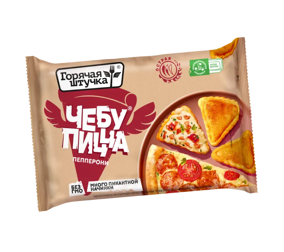 [4-151] Чебупицца, Пепперони, Горячая штучка, Поком, 250 г, (12)