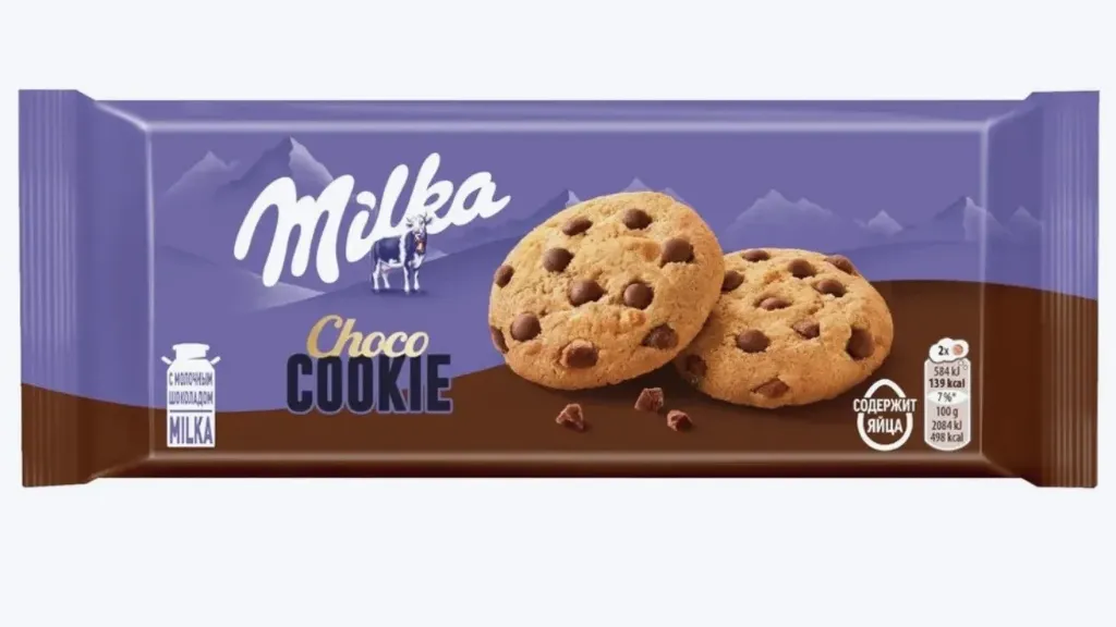 Печенье Milka с кусочками молочного шоколада, 135г 1\24