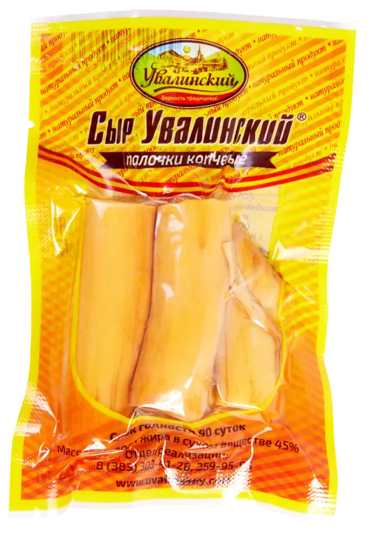 7 Сыр "Увалинский" палочки копченые 100 г. 1/50