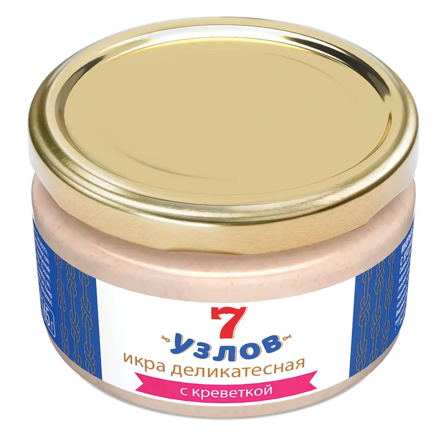 Икра деликатесная "7 Узлов" с лососем в соусе 165г 1/6