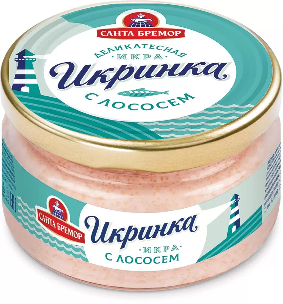 Икра деликатесная "Икринка" подкопченная 160 г 1/6