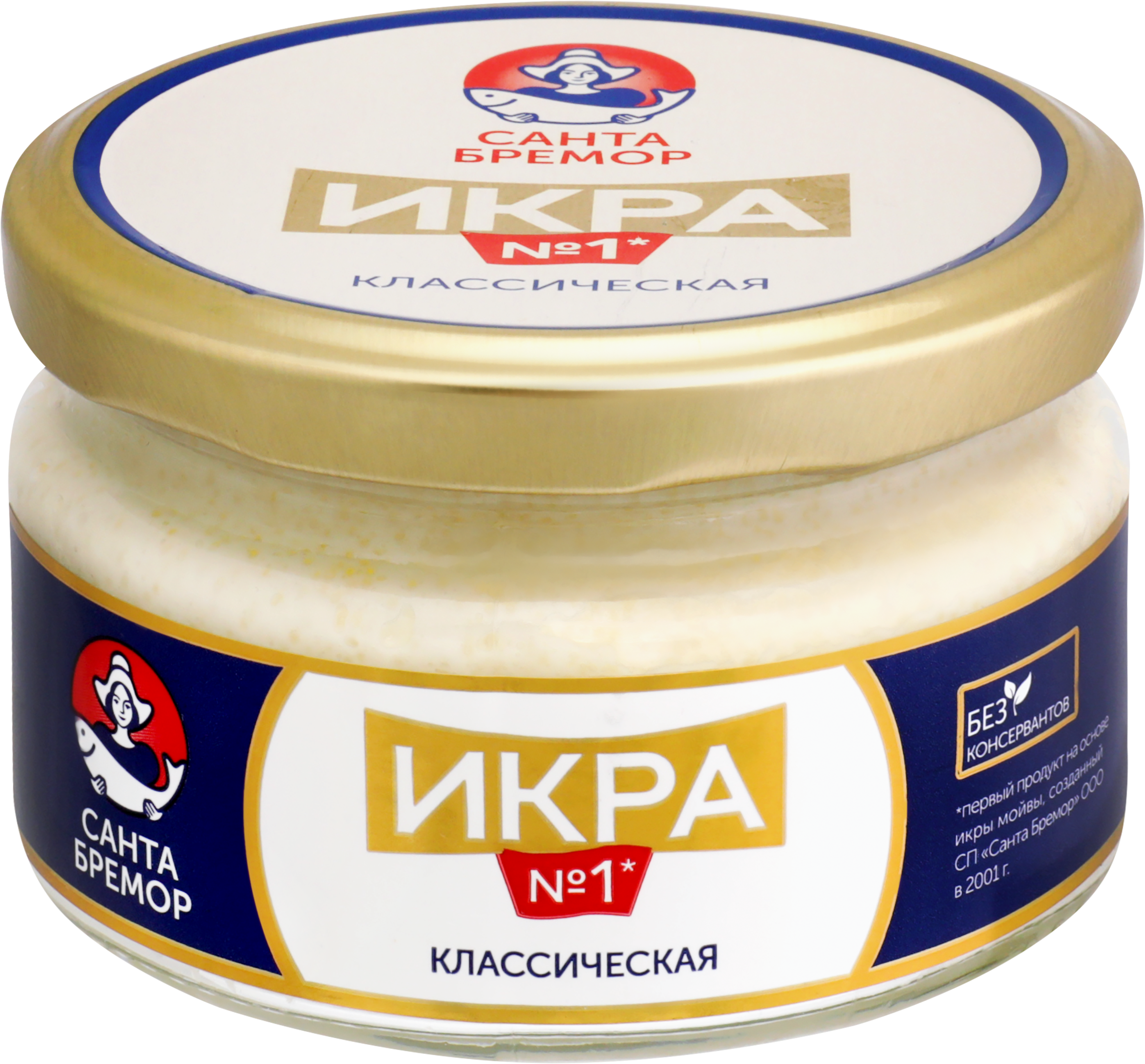 [4810168050085] Икра деликатесная мойвы "Икра № 1" классическая 180 г 1/6