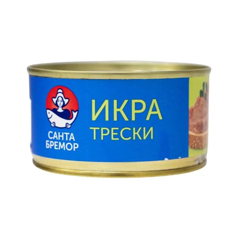 [4810168024260] Икра деликатесная трески "Люкс" 130 гр. 1/12 ж/б