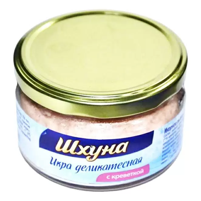 [4810168055806] Икра деликатесная «Шхуна» с креветкой в соусе 165 г 1/6