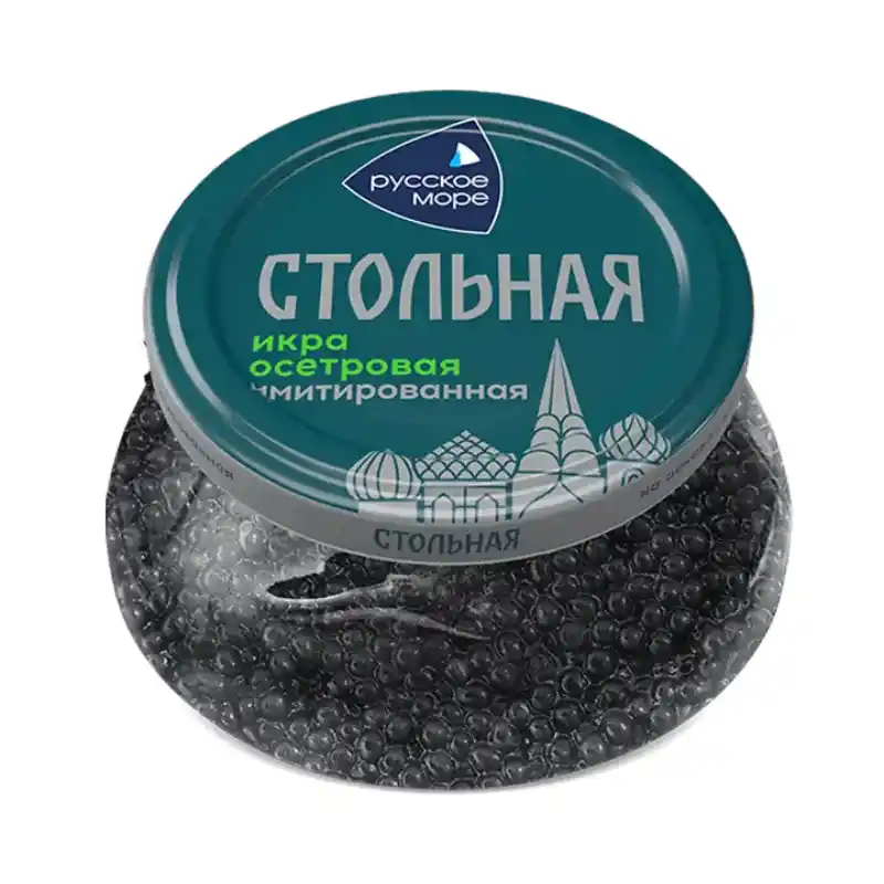 Икра осетровая "Стольная" имитация пастеризованная 230г 1/6