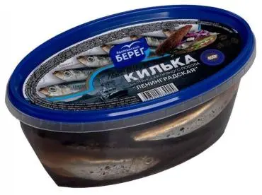 Килька пряного посола "Ленинградская" 400 г. 1/8