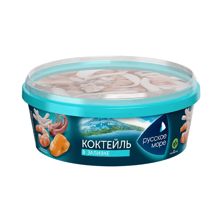 Коктейль из морепродуктов в заливке "Морской микс" "Русское море" 180г 1/6