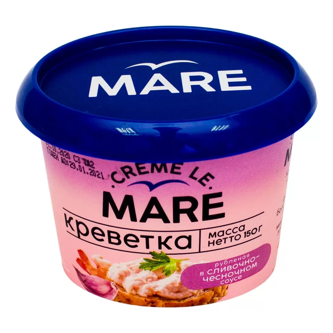 Креветка ваннамей рубленая в сливочно-чесночном соусе 150 г 1/6  MARE ТМ ББ