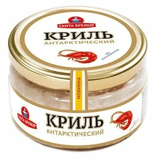 Мясо криля антарктического в заливке стерилизованное, 100 г 1/12 ал. бан. "Санта Бремор"
