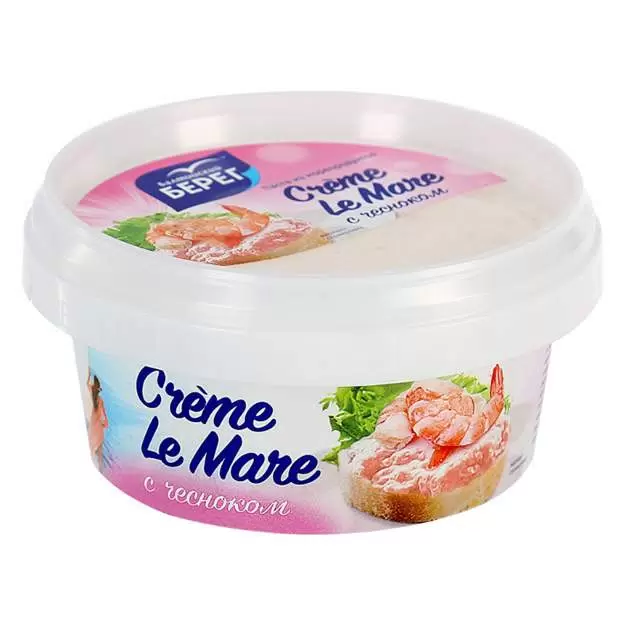 [4607010734701] Паста из морепродуктов Crème Le Mare с чесноком 150 г 1/6 ТМ ББ