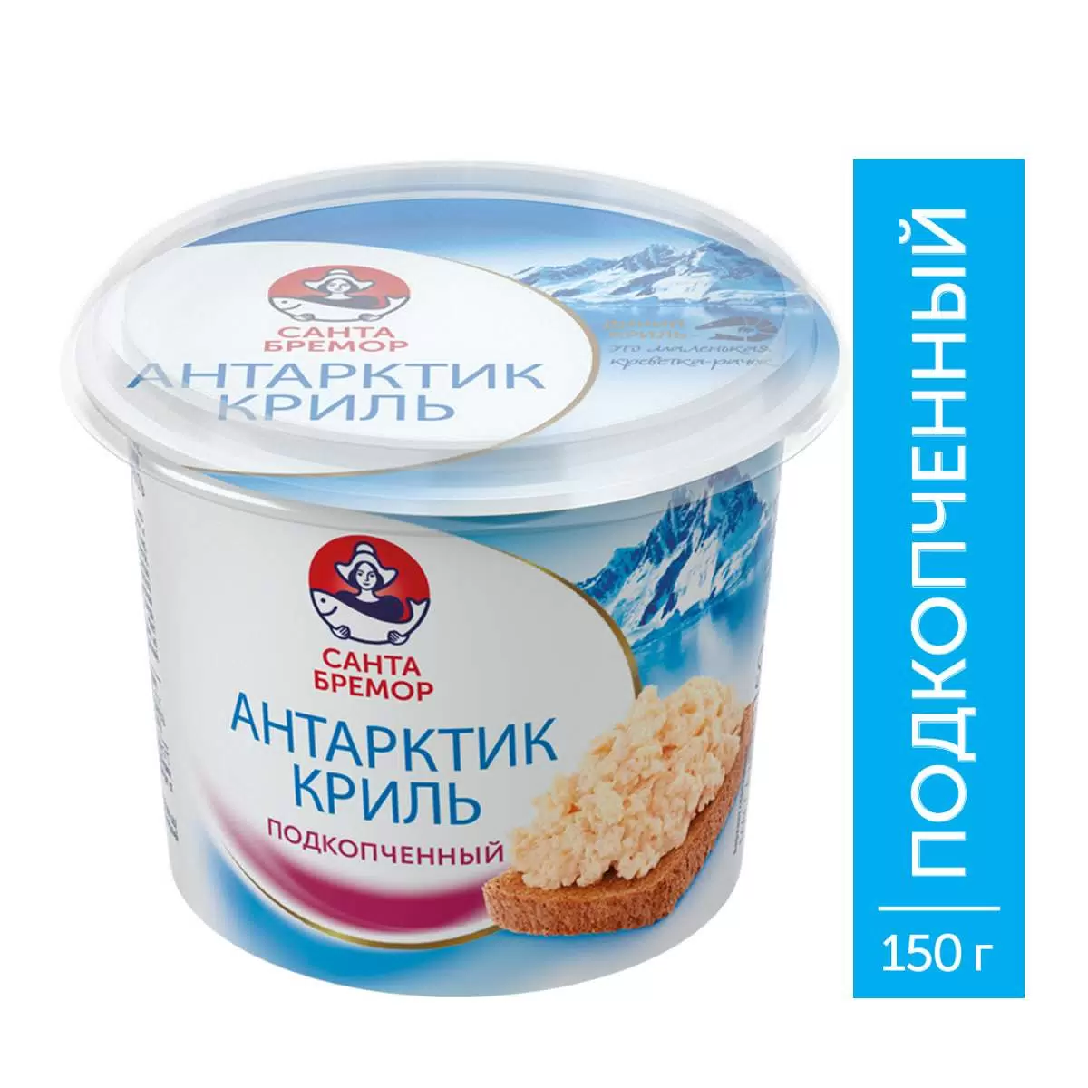 Паста из морепродуктов Антарктик-Криль подкопченный" 150г 1/6