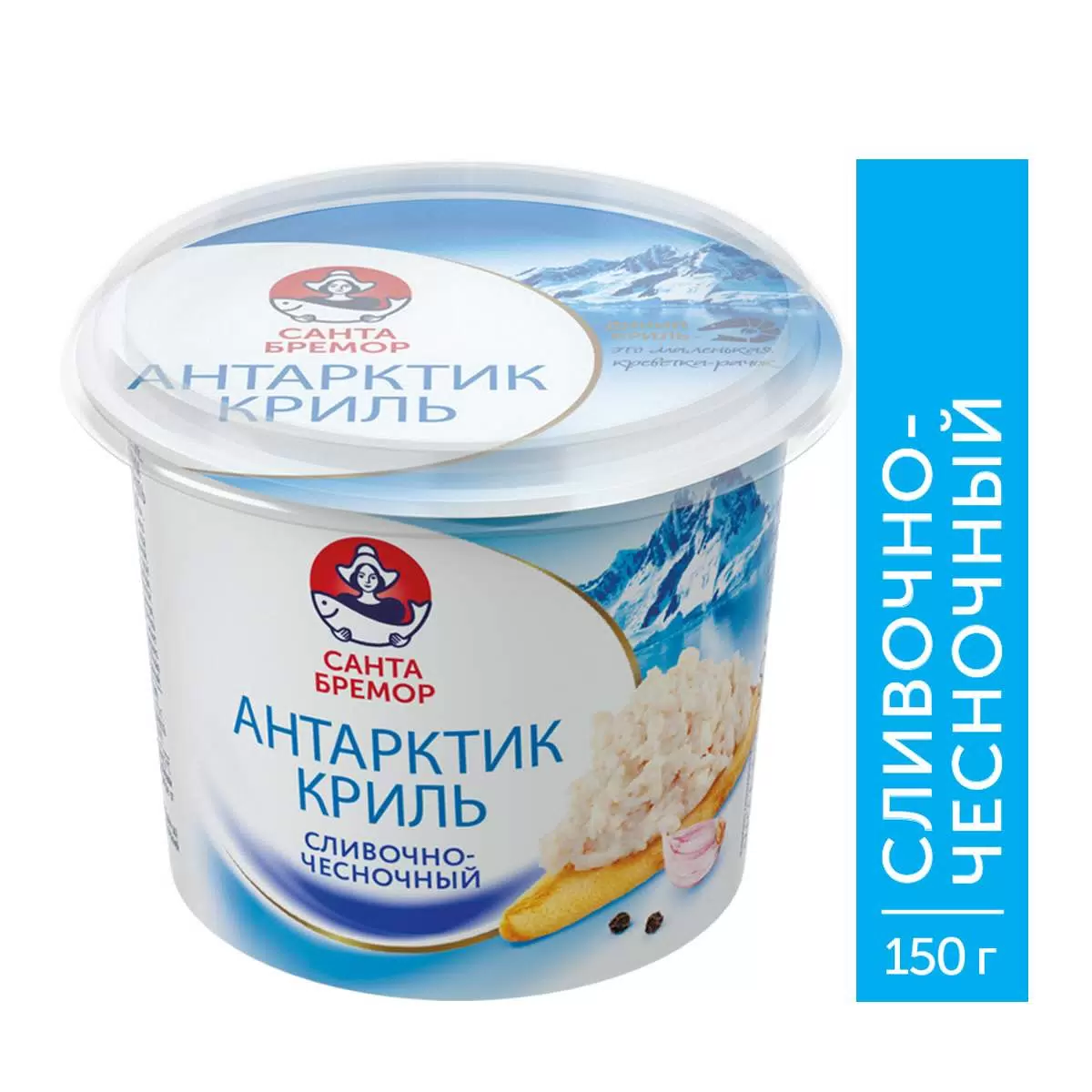Паста из морепродуктов Антарктик-Криль сливочно-чесночный" 150г 1/6