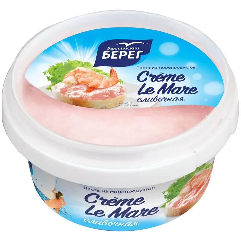 Паста из морепродуктов ароматизированная "Сливочная" 150 г 1/6  ТМ ББ