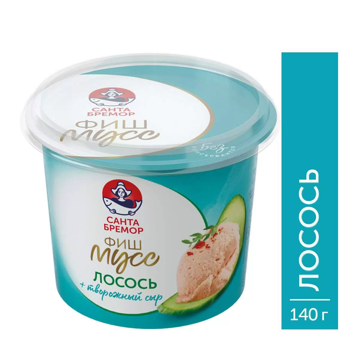 Паста из филе тресковых рыб "Фиш-мусс" с лососем 140 г 1/6