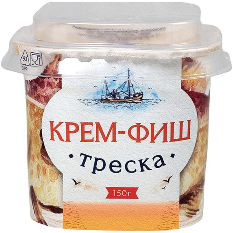 Паста рыбная из морепродуктов Крем-Фиш Треска 150г 1/6
