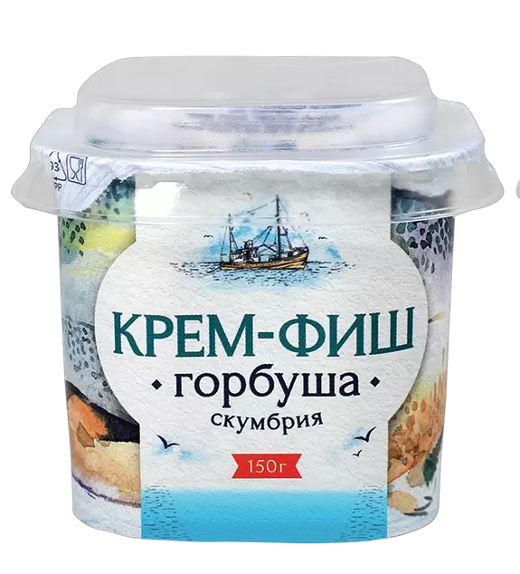 [4607003613549] Паста рыбная Крем-Фиш горбуша/скумбрия 150г 1/6