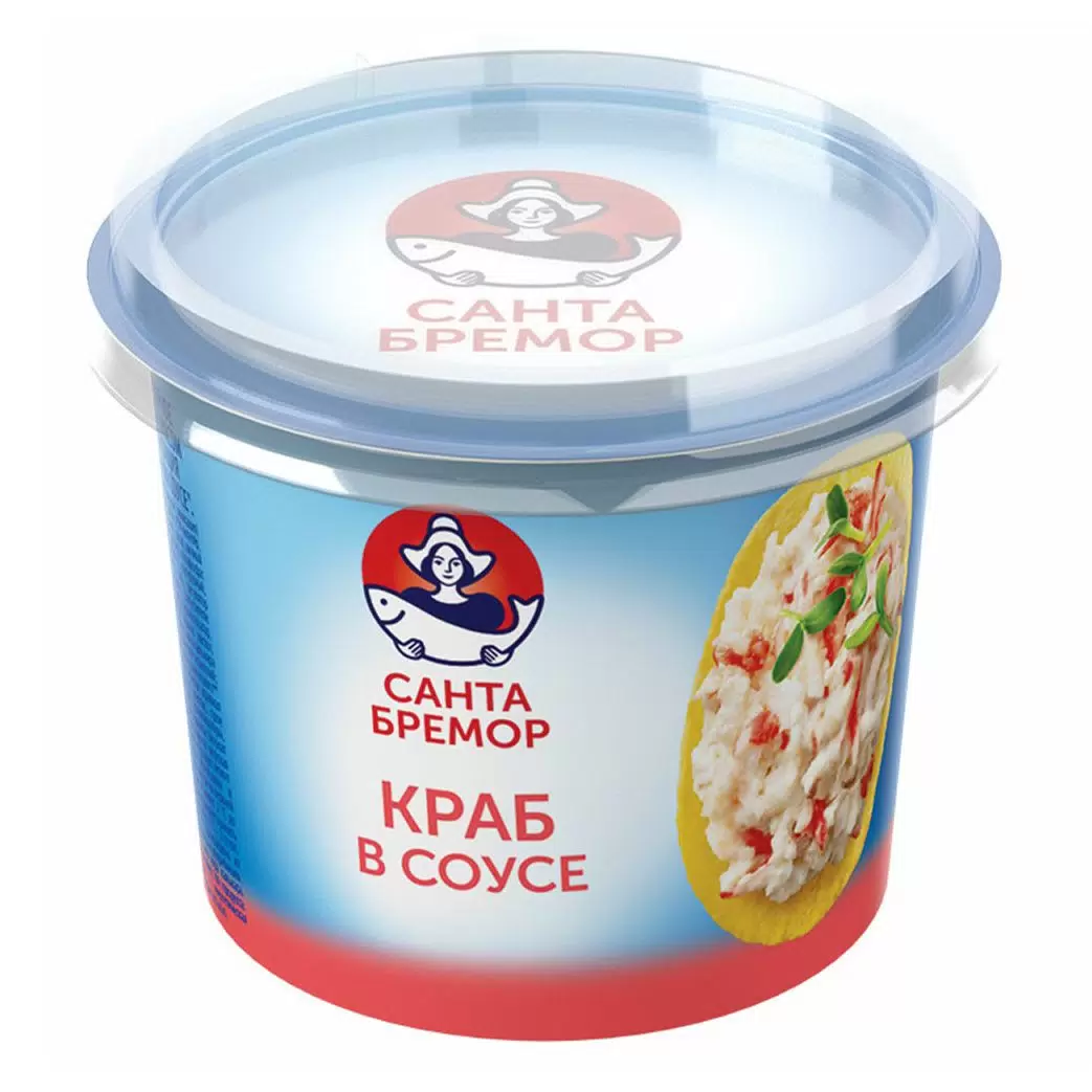 [4810168064495] Паста с крабом "Краб в сливочном соусе" 150г 1/6 "Санта Бремор"