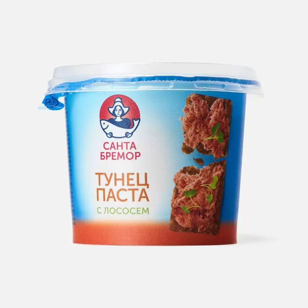 Паста с тунцом и лососем 140 г. 1/6 "Санта Бремор"