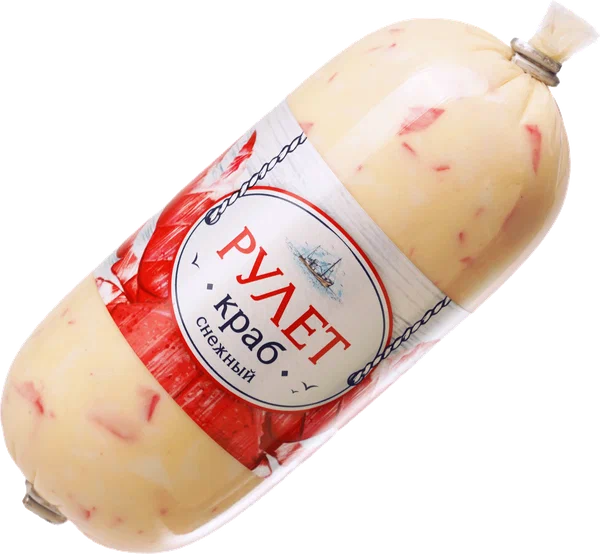 Рулет из фарша рыбного сурими "Снежный краб"  350 г 1/4