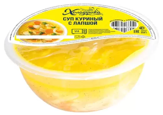 [4607175066051] Суп куриный с лапшой 360 г. 1/6