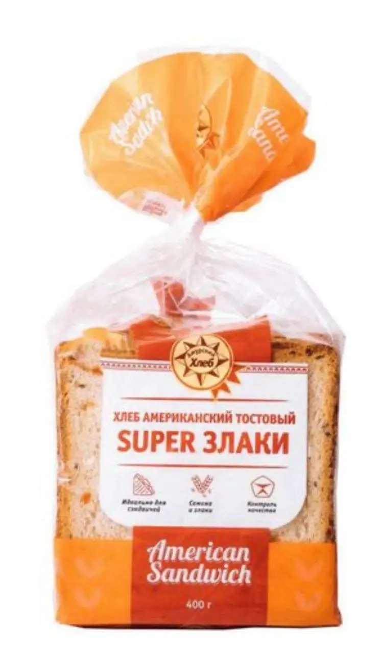 [3251] Хлеб Тостовый Американский супер злаки 400 гр.