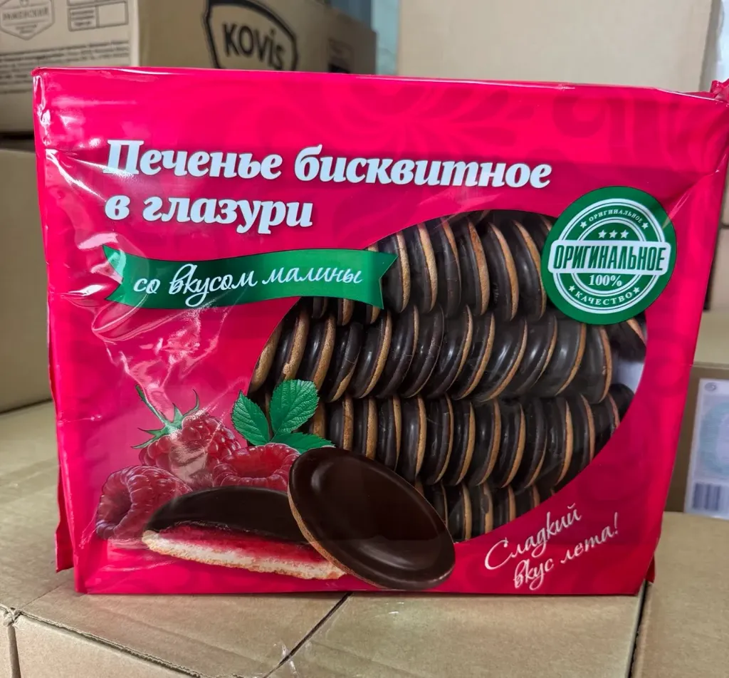 Печенье КИКО бисквитное в глазкри в асс., 1/1.2 кг