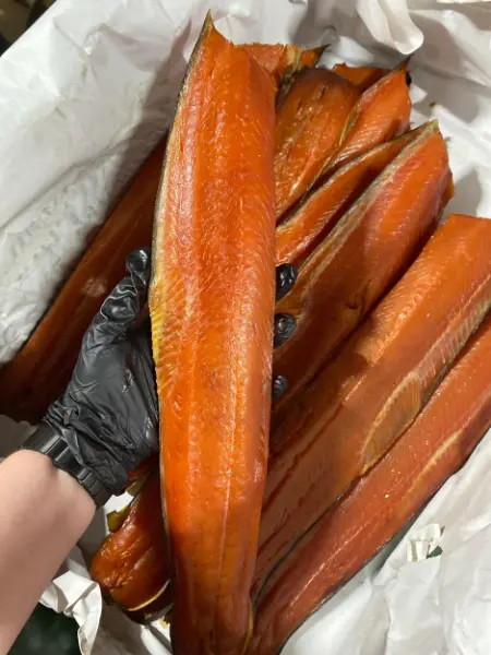 [3-186] Кета теша, боковник, балык х/к
*на фото боковник