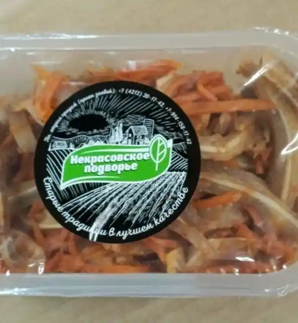 [19-48] Салат "Уши Свинные" по-корейски 200 гр (под запайку)  Некрасовское подворье