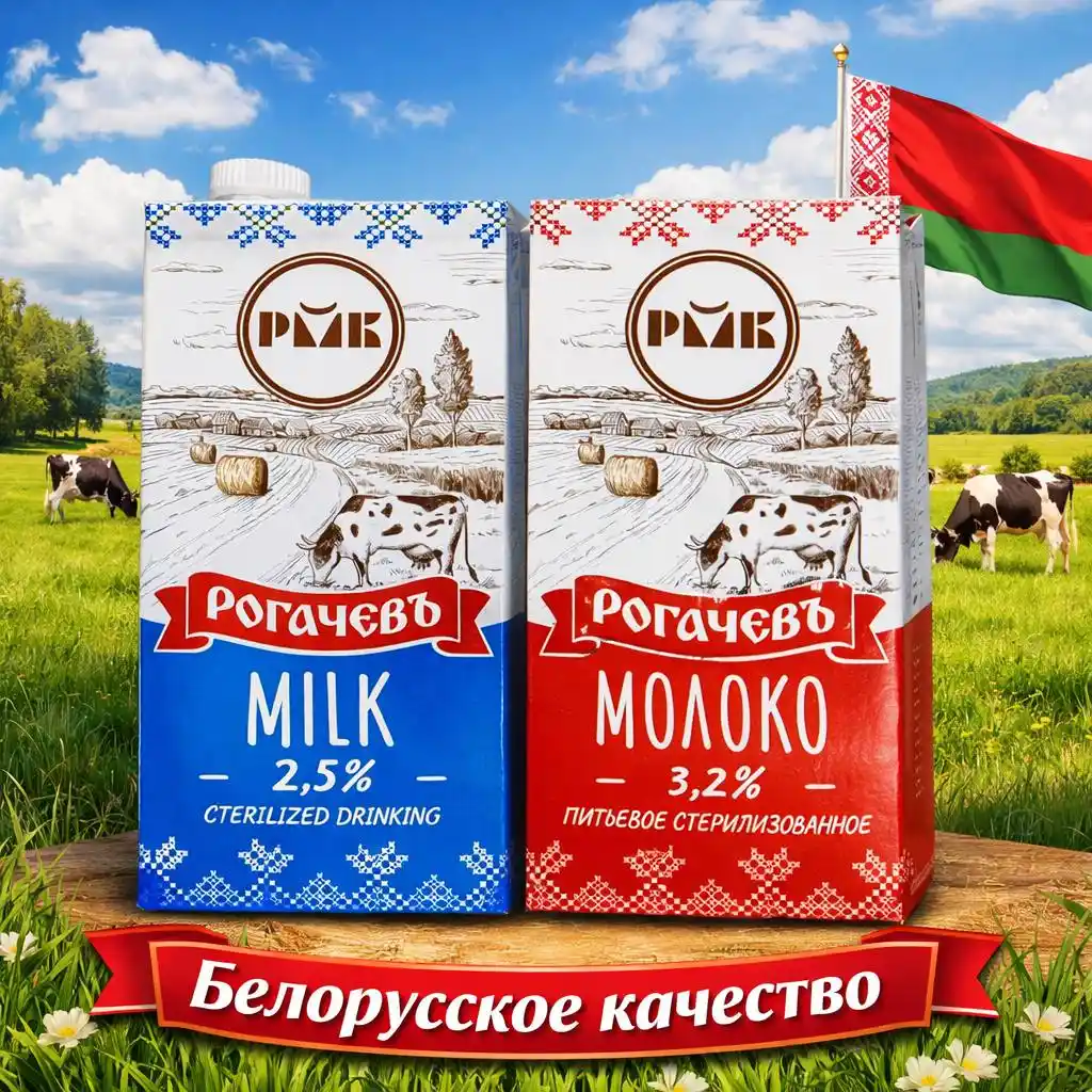 Молоко питьевое 2.5% "Рогачев" 1литр