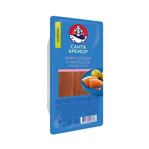 Икра ястычная сельди ТО п/п "К картошке" с пряностями в масляной заливке 150г 1/6 РМ