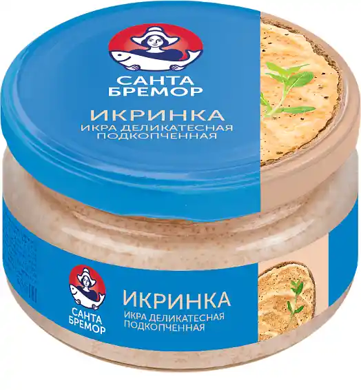 Икра деликатесная "Икринка" подкопченная 160 г 1/6