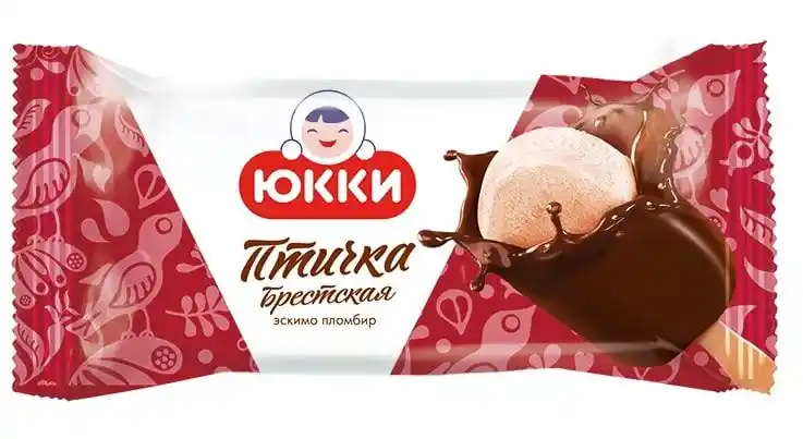 [4810168065652] Мороженое пломбир с ароматом сливочного крема ''ПТИЧКА БРЕСТСКАЯ'' 450г 1/9