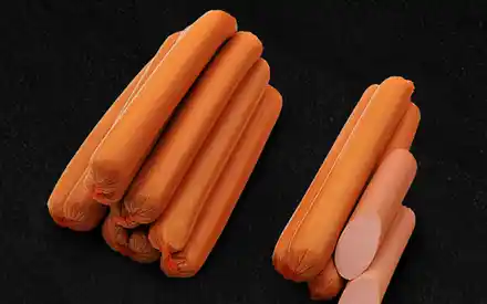 [20-325] СОСИСКИ ИЗ МЯСА ПТИЦЫ «УПЛЕТАЙКИ СО СЛИВКАМИ »