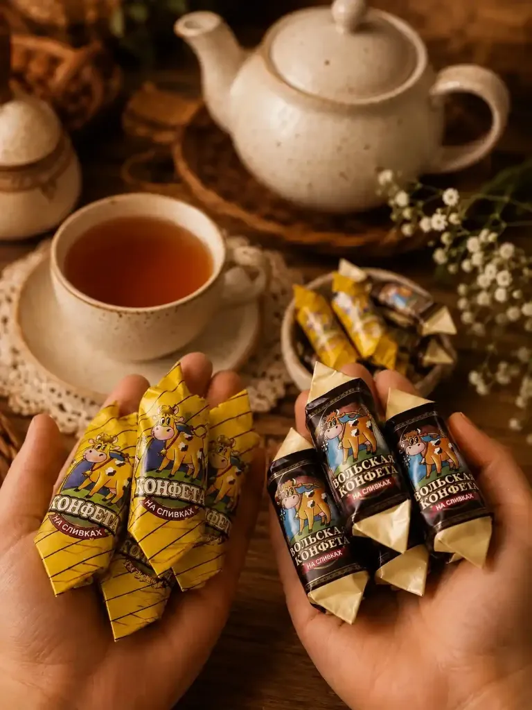«Вольская конфета» Cream Fudge На сливках в глазури с какао, фасованные по 1кг